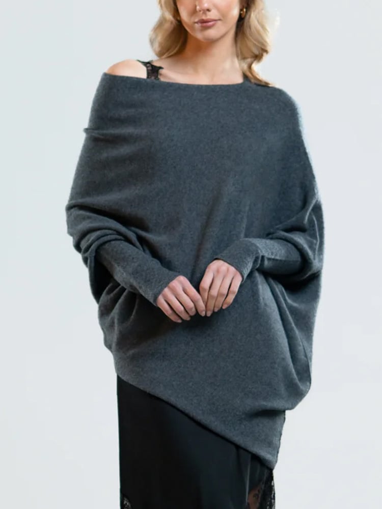 Asymmetrisch drapierter Pullover🎉/Ladies shawl