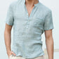 Men's Linen Short Sleeve Casual T-Shirt