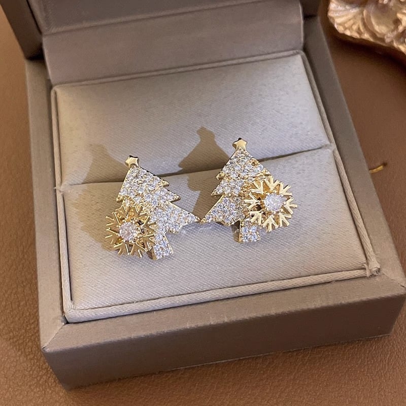 Spinning Christmas Snowflake Earrings