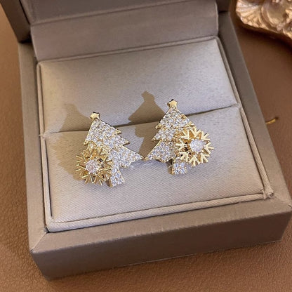 Spinning Christmas Snowflake Earrings