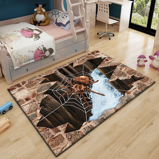 3D Optical Illusion Carpet- Spider Landscape