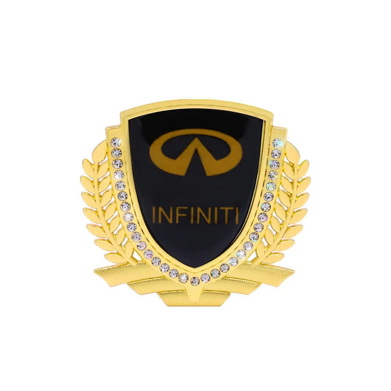 3D Wheat Ear Diamond Metal Creative Car Sticker