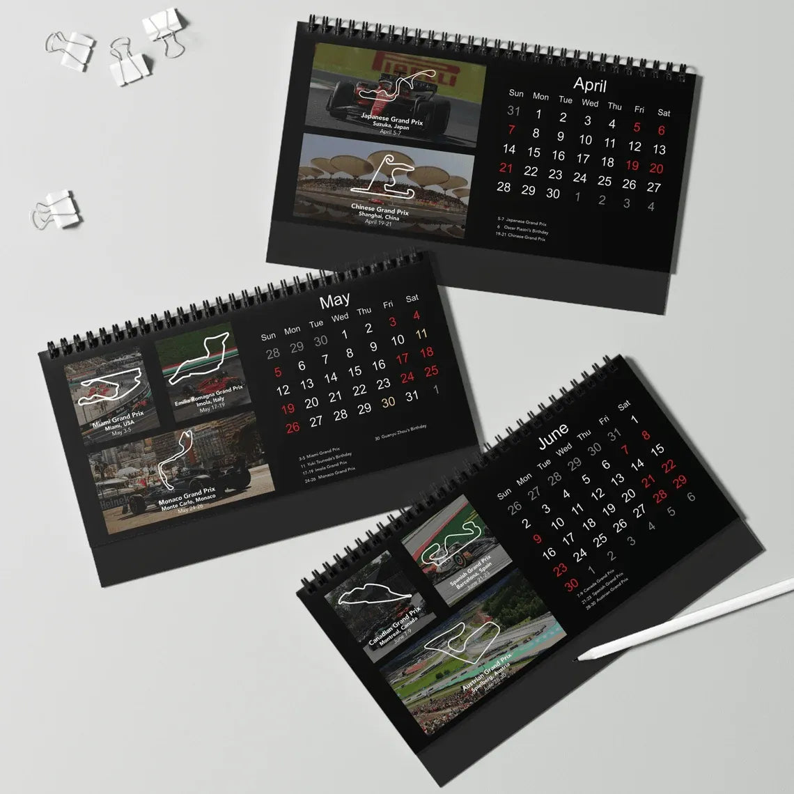 2024 Kalender/2024 F1 Desk Calendar