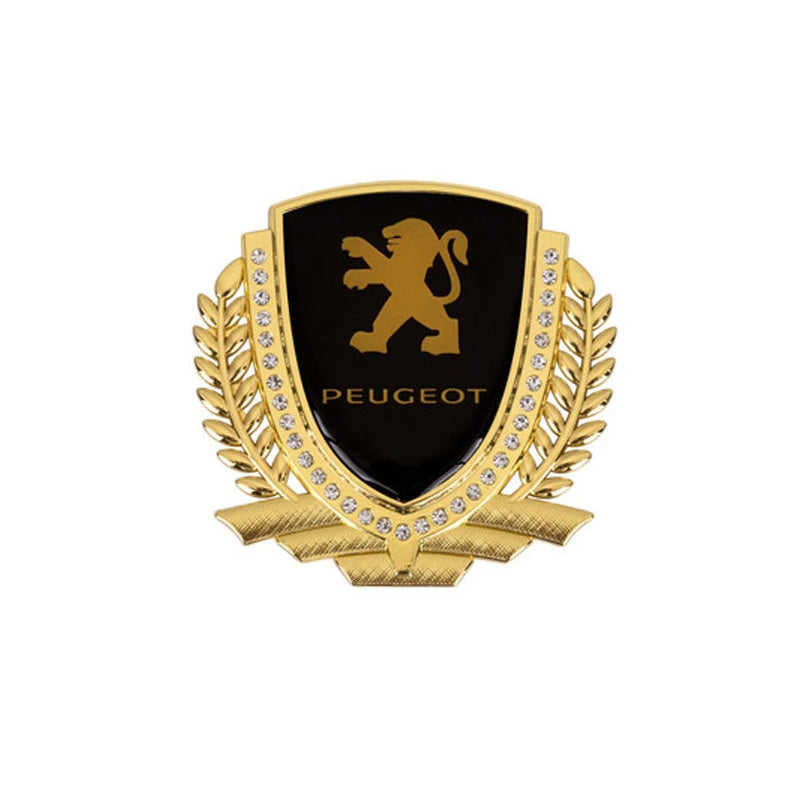 3D Wheat Ear Diamond Metal Creative Car Sticker