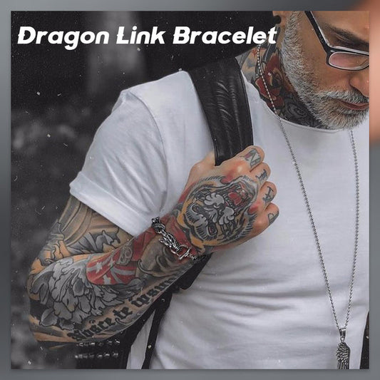 Dragon Link Bracelet with Toggle Clasp in Stainless Steel