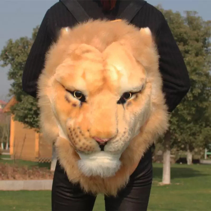 Fashion Lion & Tiger Head Backpack Multifunc Outdoor Bags