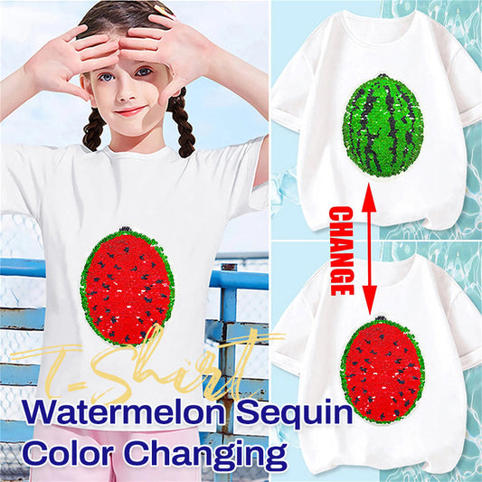 Watermelon Sequin Color Changing Crewneck T-Shirt