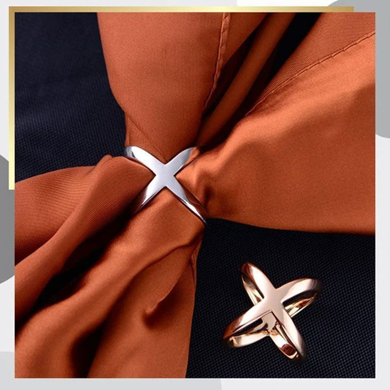 Multi-purpose Cross Three-ring Scarf Buckle