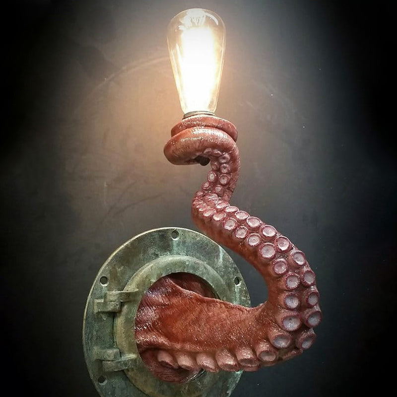 Retro Realistic Octopus Tentacle Wall Sconces