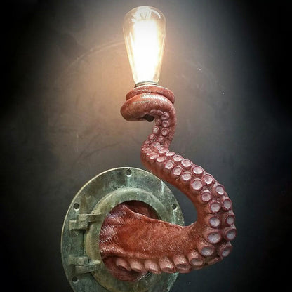 Retro Realistic Octopus Tentacle Wall Sconces