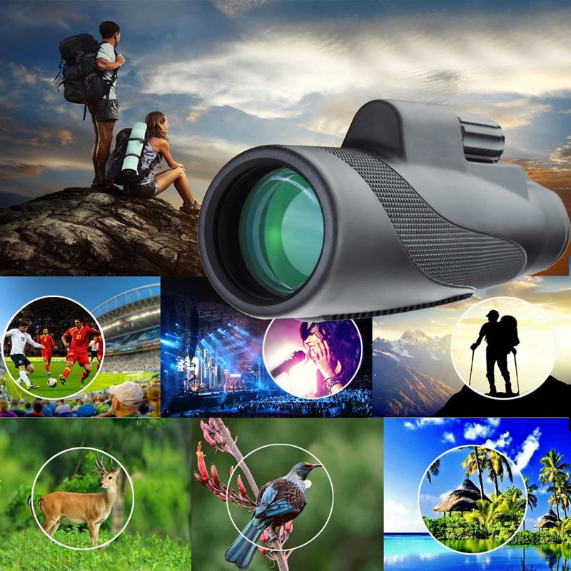 40×60 HD Monocular with Smartphone Holder
