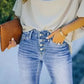 Vintage Button Fly High Waist Flare Leg Jeans