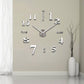 3D Frameless Large Diy Wall Clock
