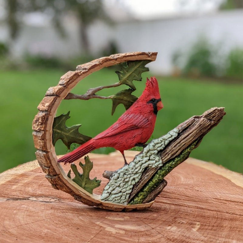 Cardinal Wood Carving Handmade?