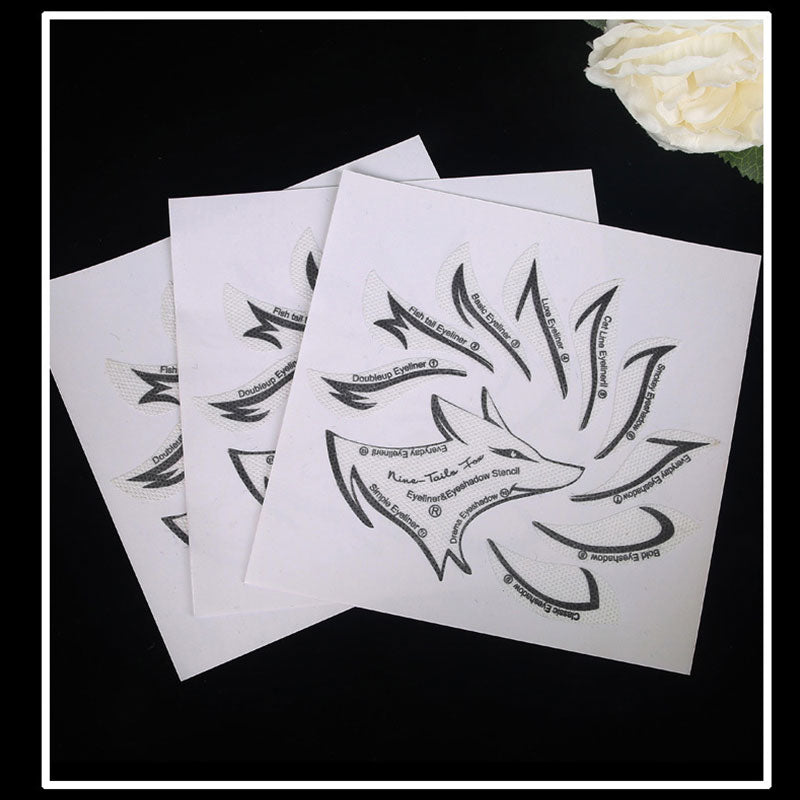 Nine Tail Fox Eyeshadow and Eyeliner Template Sticker