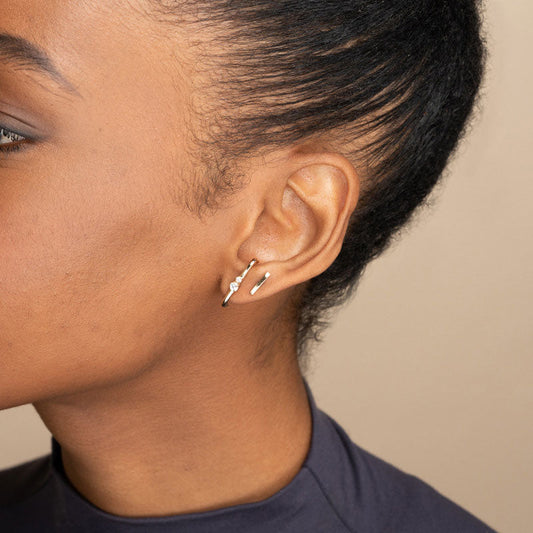 Gold Diamond Stud Earrings