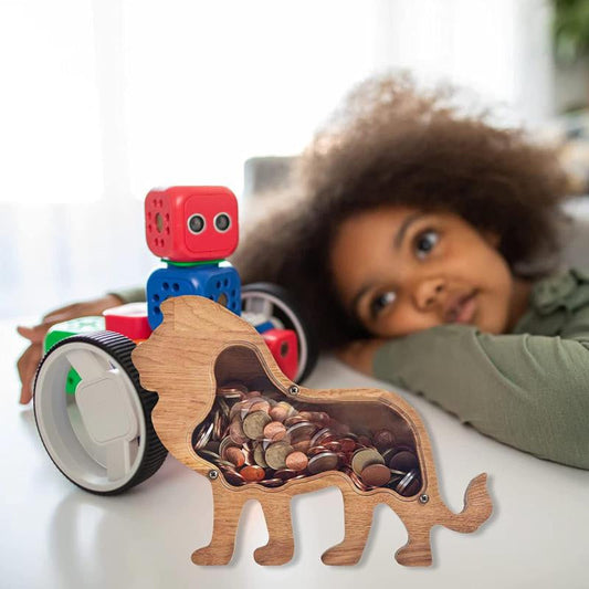 Personalized Wooden Animal Piggy Bank