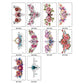 Color Wreath Clavicle Chest Flower Arm Tattoo Sticker