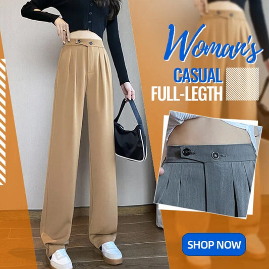 Woman's Casual Full-Length Loose Pants