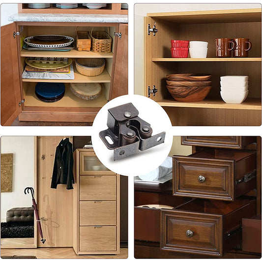 Double Roller Lock Cabinet Latches (10 pcs)