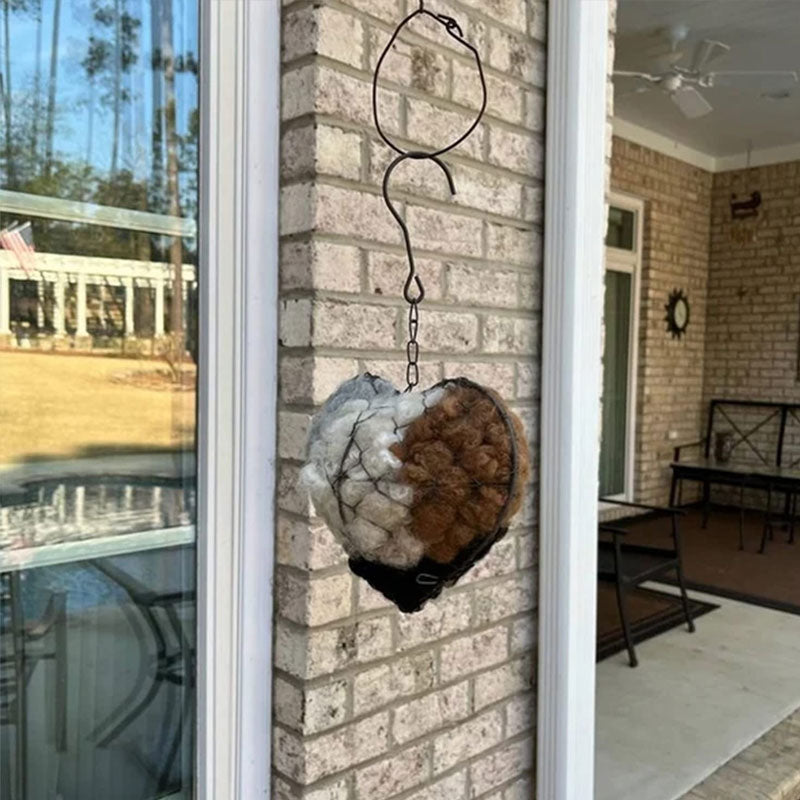 Bird Nesting Heart Outdoor Yard Art