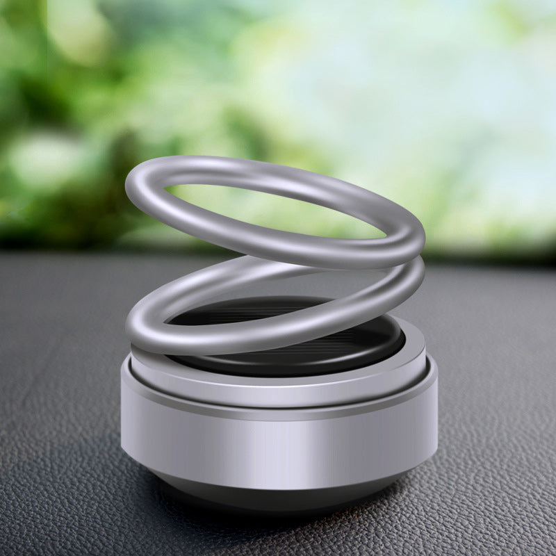360°Double Ring Rotating Solar Power Car Aroma