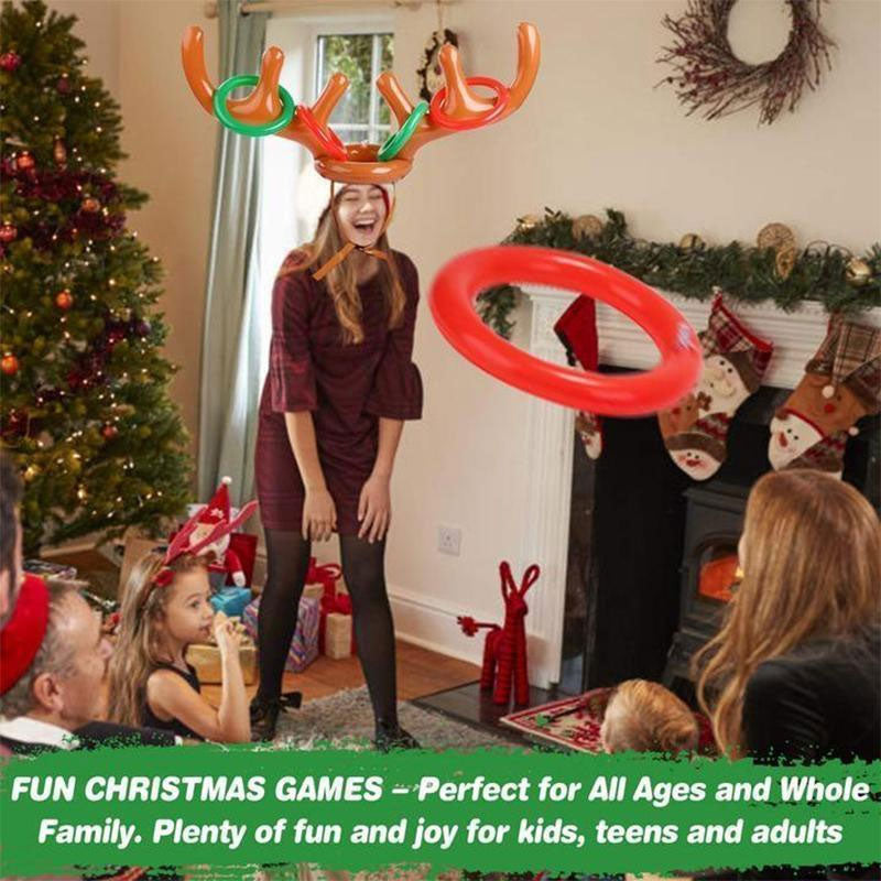 Inflatable Santa Funny Reindeer Antler Hat