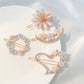 Ladies Flower Hair Clip Cute Rhinestone Decoration