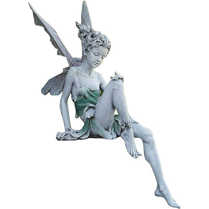 Sitting Fairy Statue for Garden