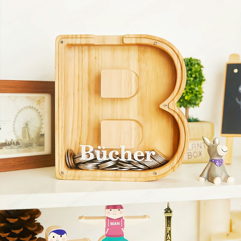 Personalized Boys/Girls Piggy Bank-Wood Gift For Kids