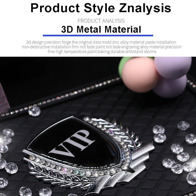 3D Wheat Ear Diamond Metal Creative Car Sticker