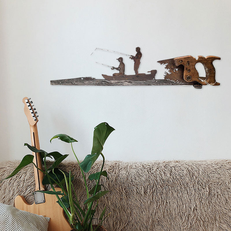 🤓father's Day Unique Gift🎁Hand Saw Metal Art - Rustic Wall Decor