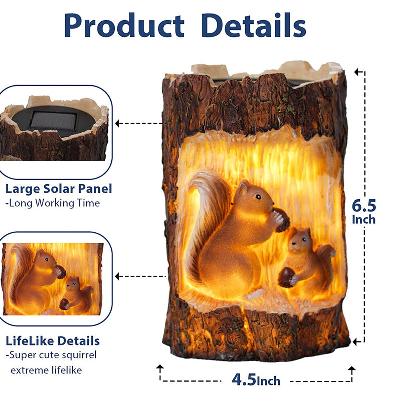 Squirrel Figurine Gift Solar Lamp