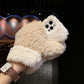 Winter Cute Gloves Fluffy Warm Phone Case