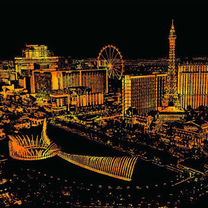 Scratch Painting World Sightseeing Pictures Scraping Image Drawing Paper Home Decoration