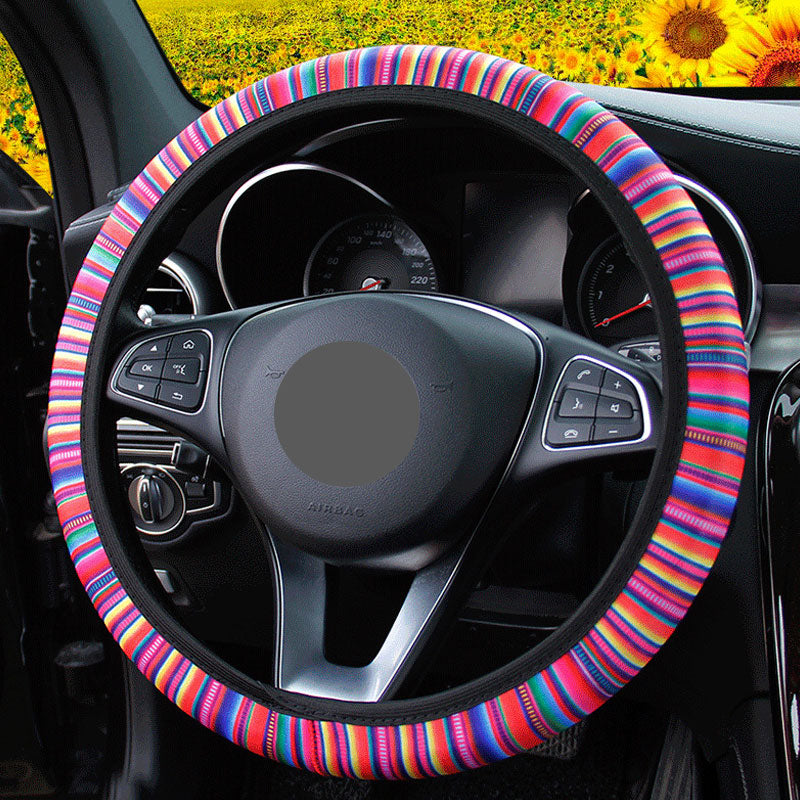 Seven-color Rainbow Steering Wheel Cover