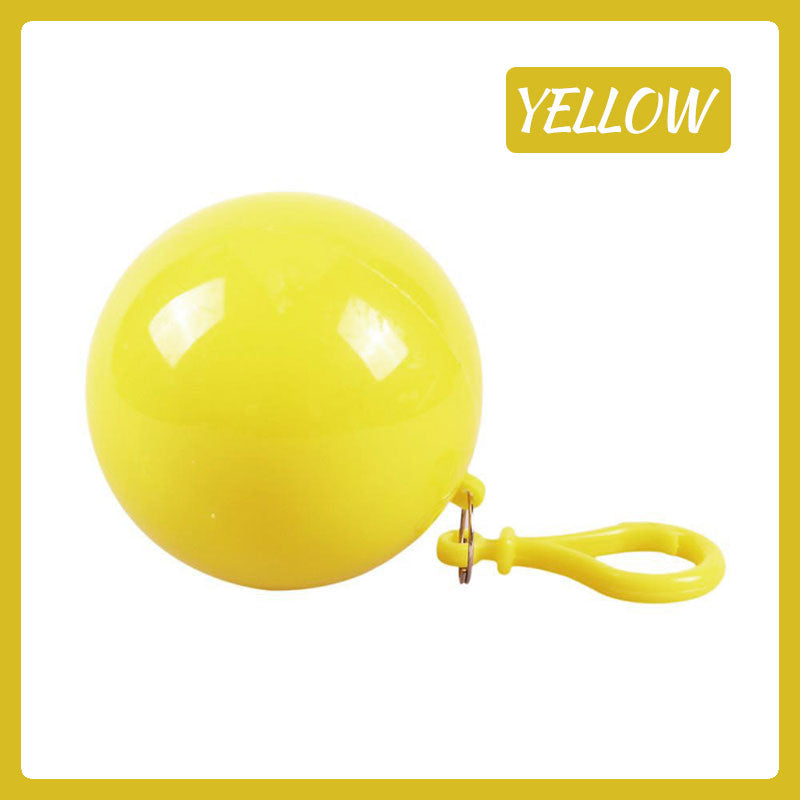 Portable Poncho Disposable Raincoat Ball Keychain