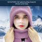Damen Verdickter Warmer Einteiliger Hutschal/Women's thickened warm one-piece hooded scarf