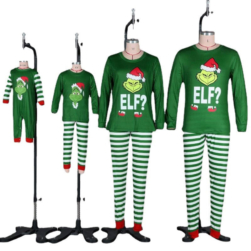 Christmas Family Green Elf Pajama Set