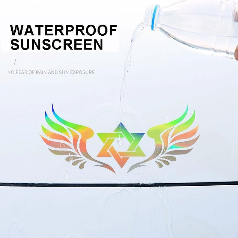 3D Angel Wings Colorful Laser Car Sticker（2PCS）