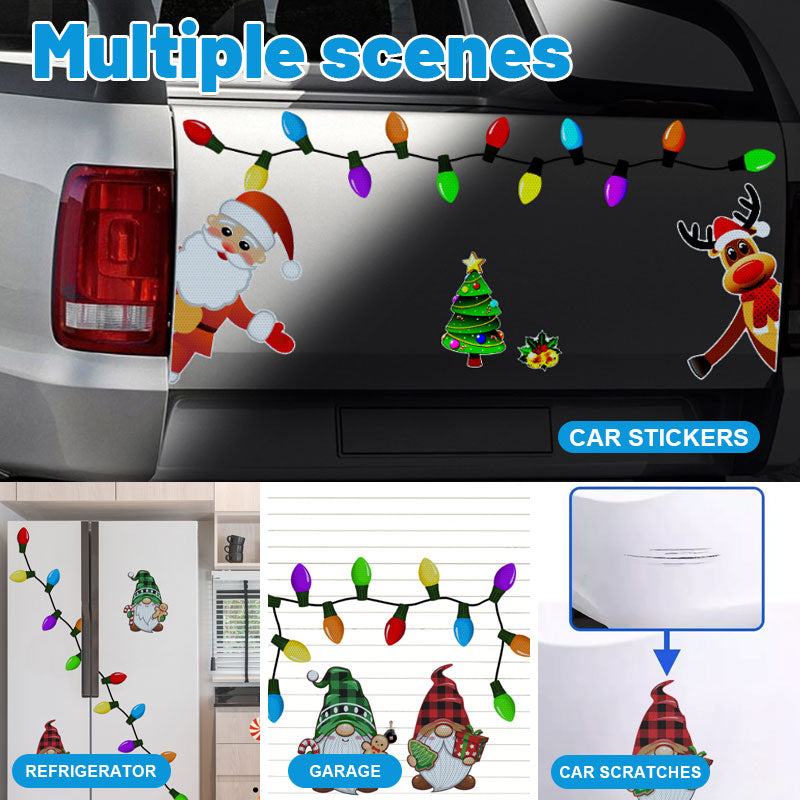Christmas Honeycomb Reflective Magnetic Stickers
