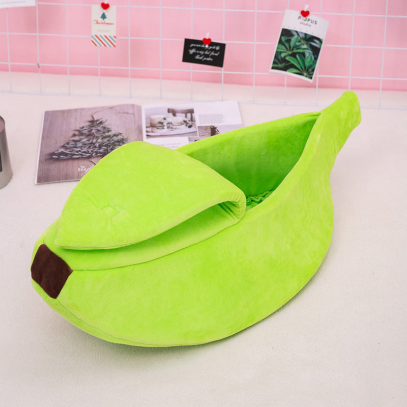Cute Banana Pet Kennel Cat Bed House