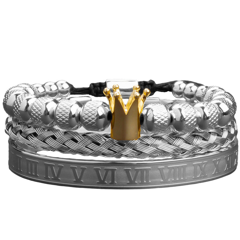 Vintage Crown Braided Bracelet