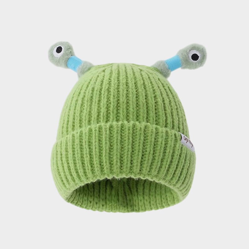 🔥Winter Parent-Child Cute Glowing Little Monster Knit Hat/Cute glowing little monster knitted hat