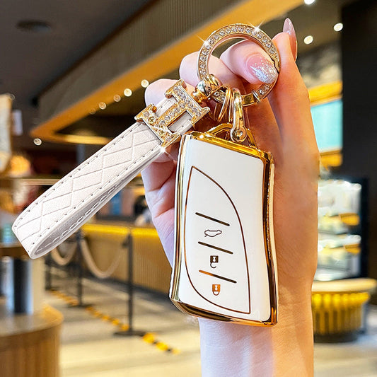 Lexus Car Key Case Rhinestones Keychain