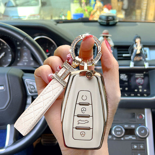 Geely Car Key Case wite Rhinestones Keychain