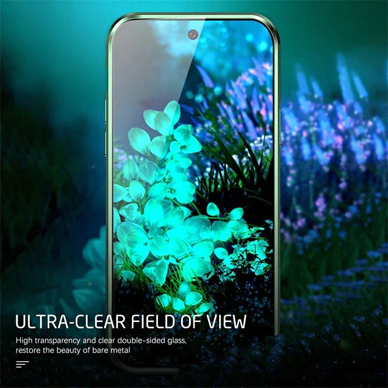 Magnetic Tempered Glass Double-sided Phone Case