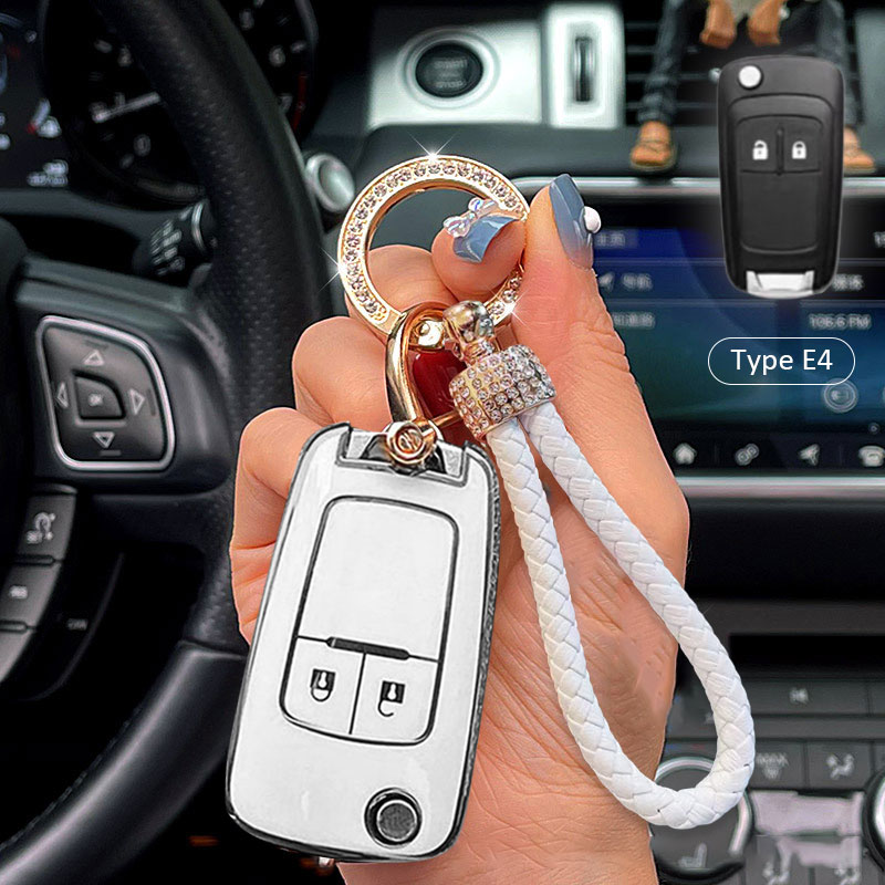 Chevrolet Car Key Case Rhinestones Keychain