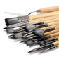 Professional Art Brush With Natural Wood Handles Set Of 24