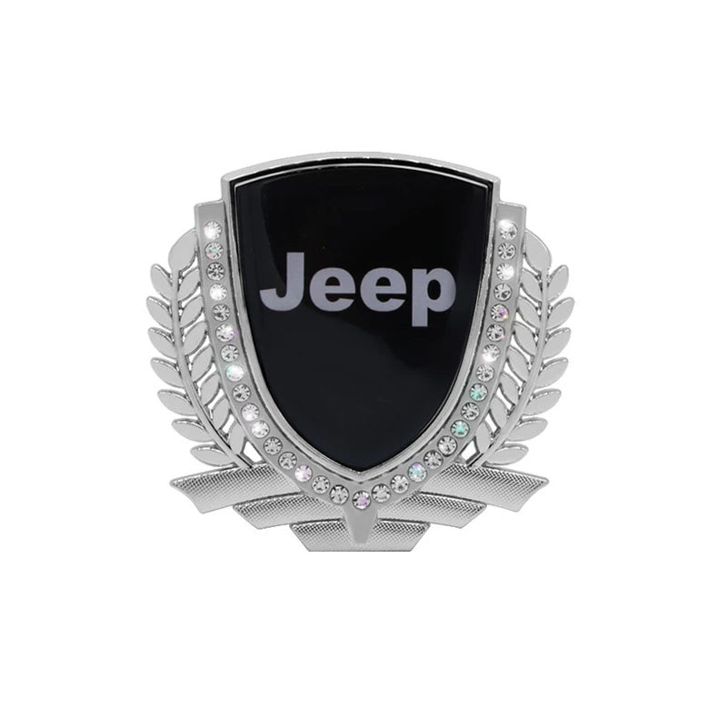 3D Wheat Ear Diamond Metal Creative Car Sticker